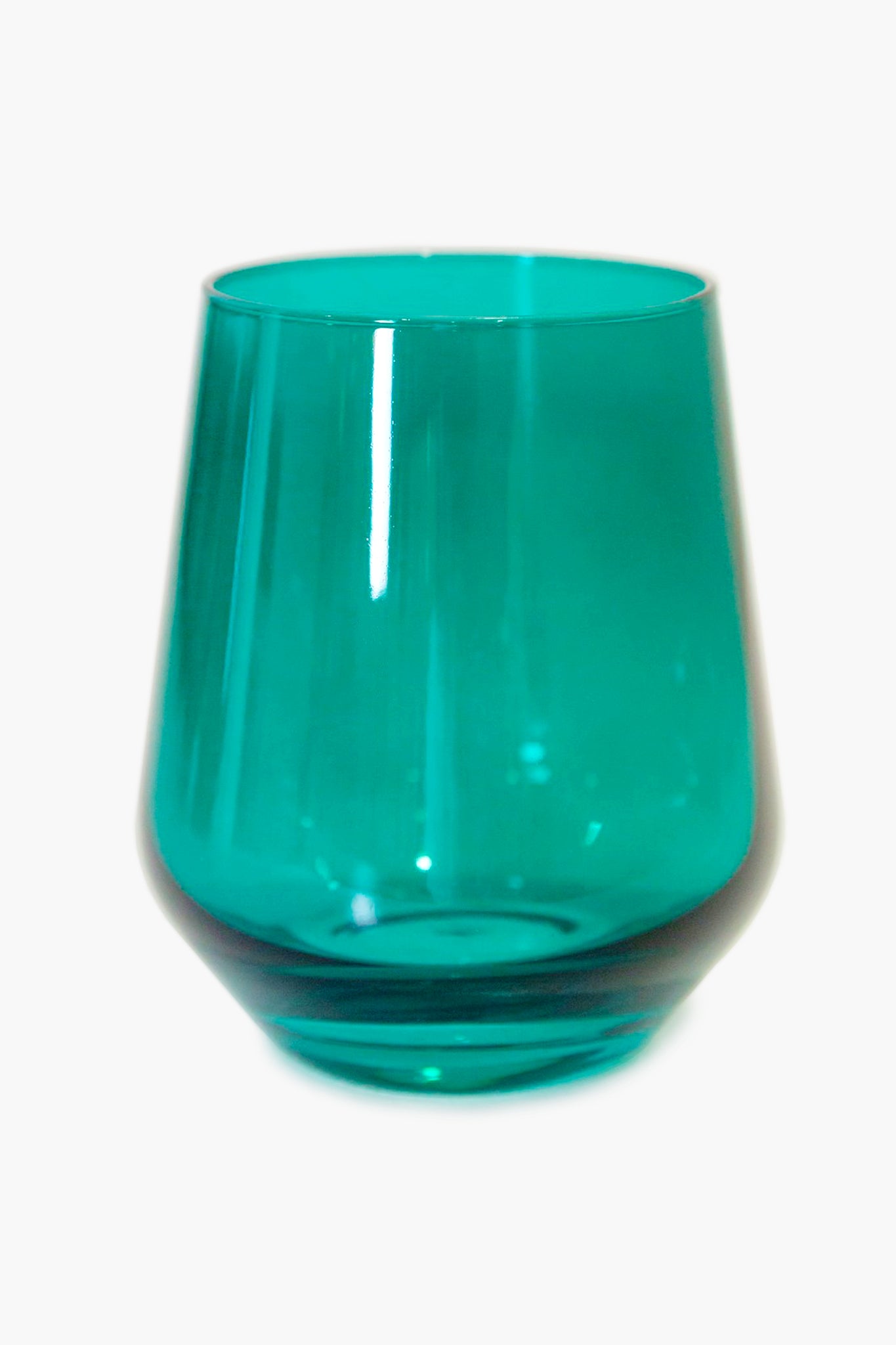 Emerald Green Stemless Wine Glasses (Set of 6) Estelle Colored Glass