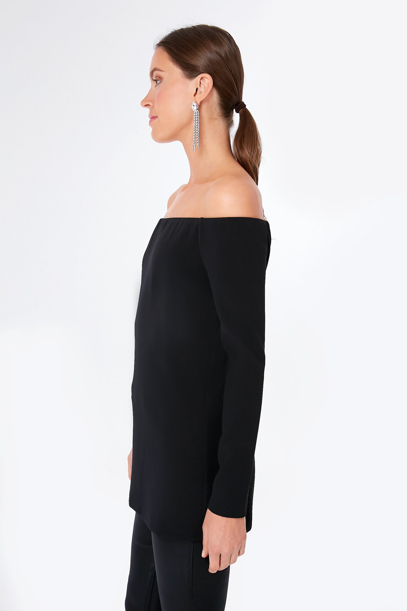 Black Off the Shoulder Marina Top | Pomander Place | Tuckernuck