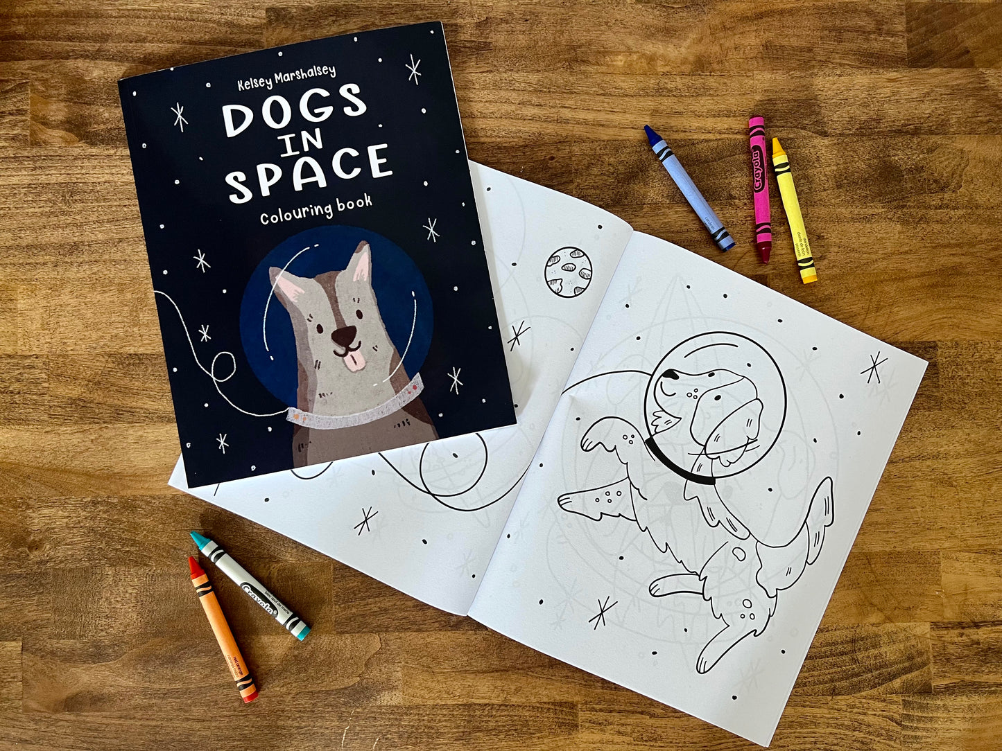 Dogs in Space Colouring Book