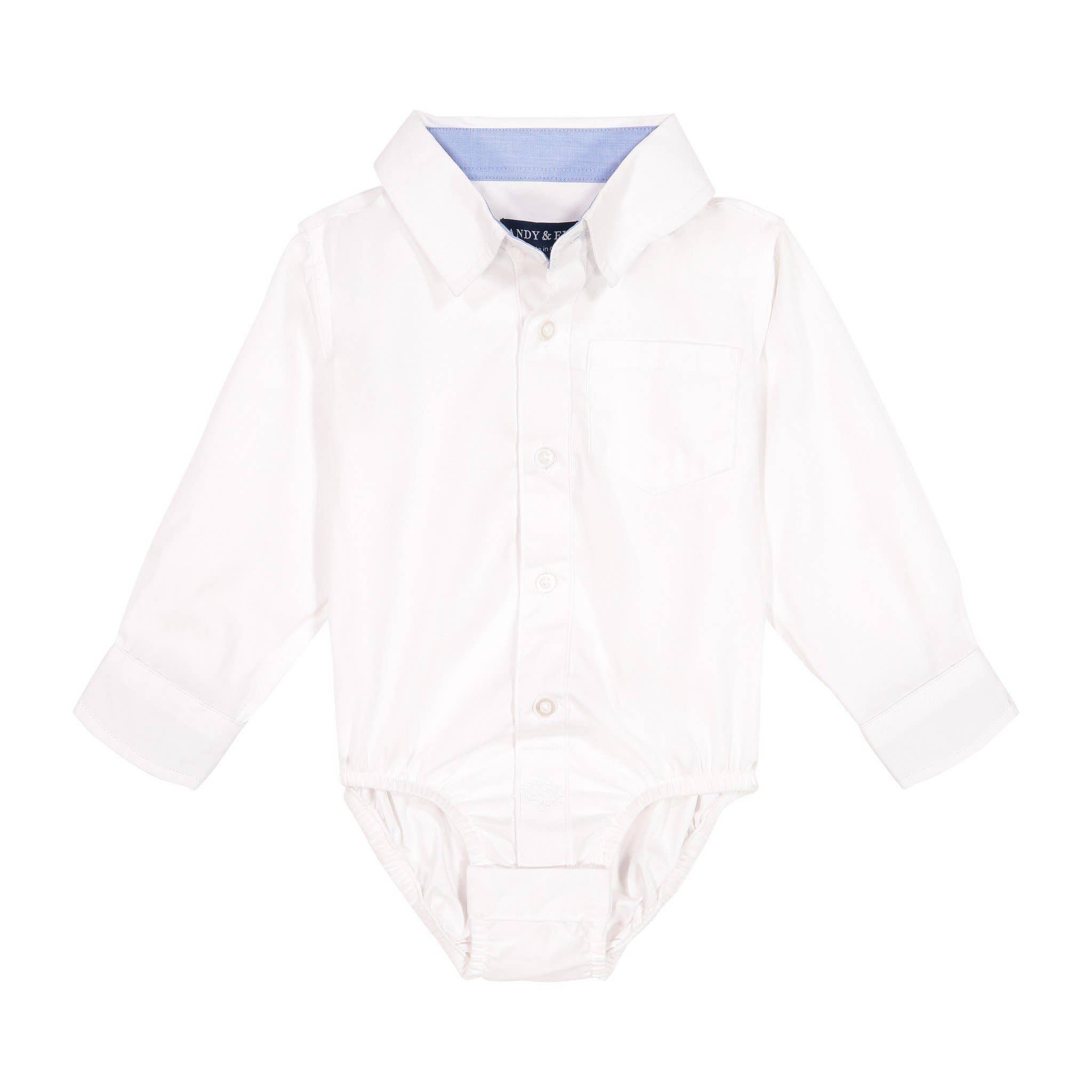 Infant Boy White Poplin Button-down