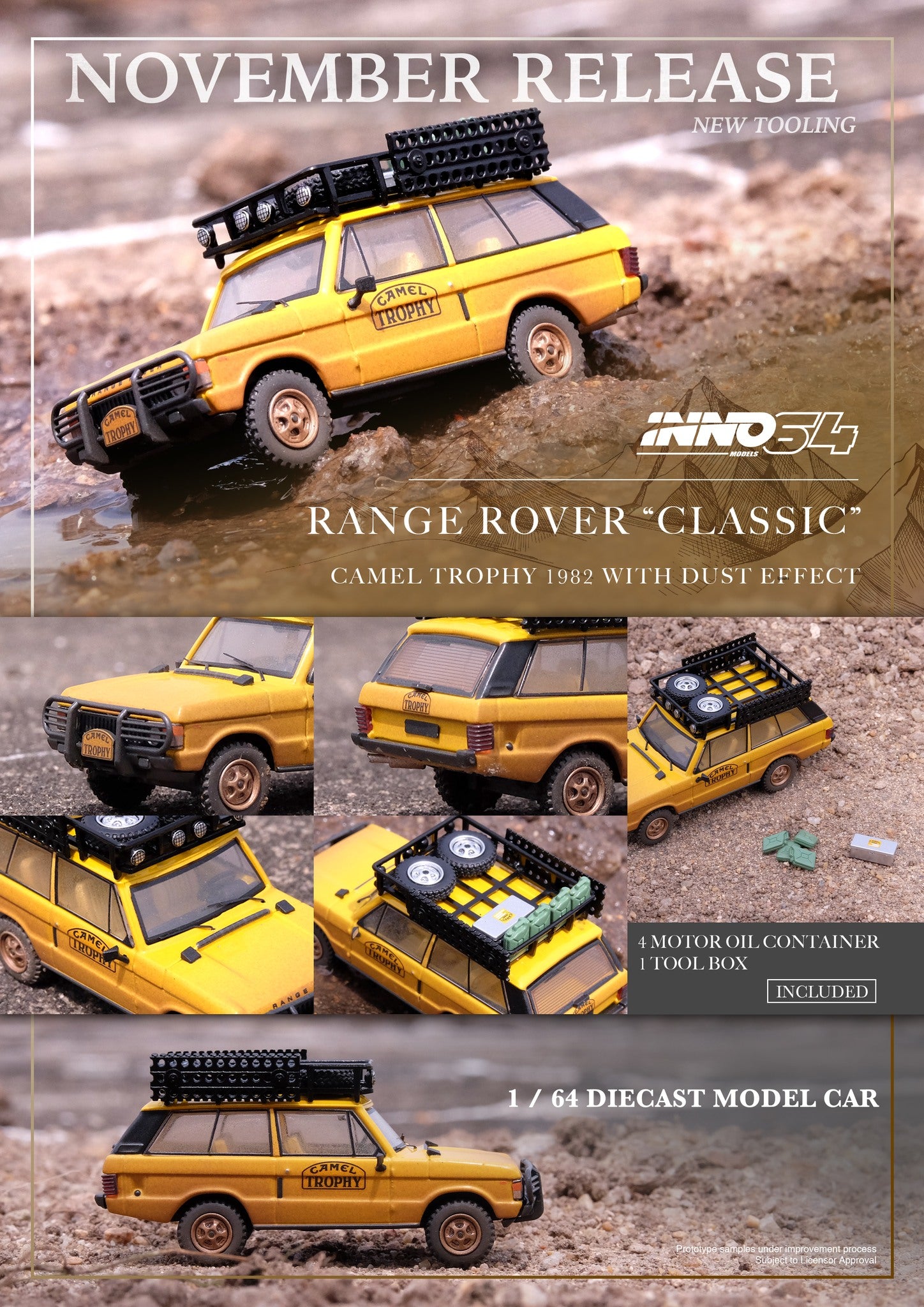 Inno64 1:64 Range Rover Classic - Camel Trophy 1982 With Dust Effect –  Myguycollectibles