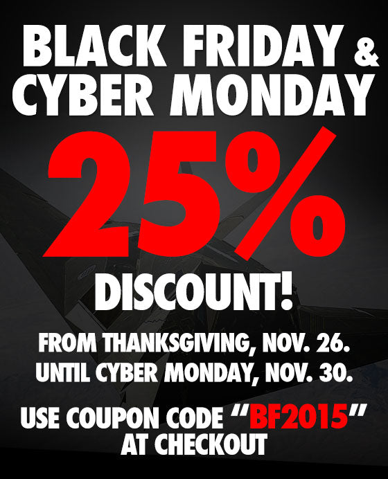 Black Friday & Cyber Monday: 25% OFF!