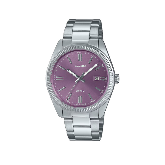 Casio MTP-1302PD-6AVEF (Silber / Lila)  - Cheap Witzenberg Jordan Outlet