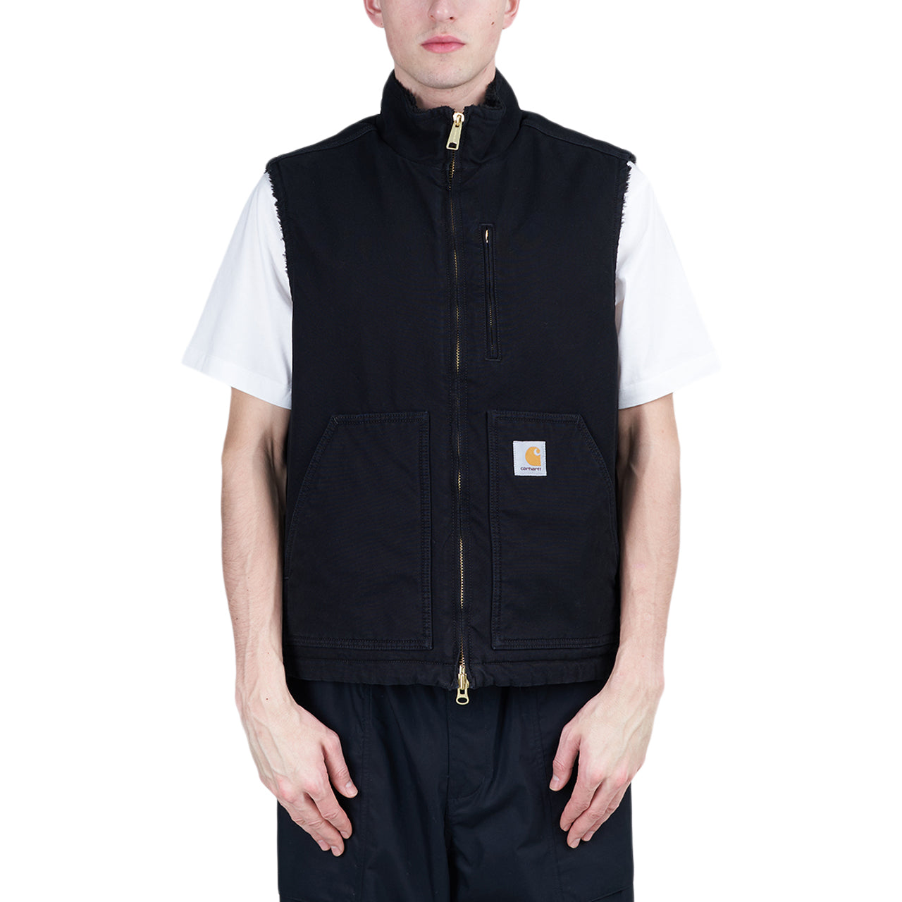 native universiteitsstudent Stout Carhartt WIP Arlington Vest (Black) I031230.89.60 – Allike Store