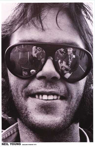 Neil Young Shades Oakland Stadium 1974 11x17 Poster