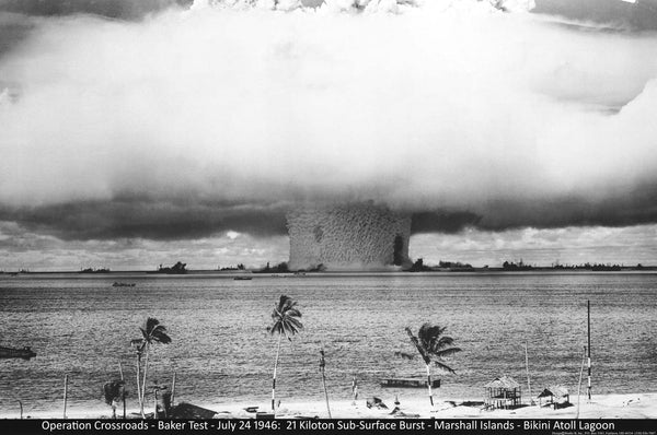 Hydrogen Bomb Mushroom Cloud Licorne Test Muraroa Atoll History Poster 24x36 