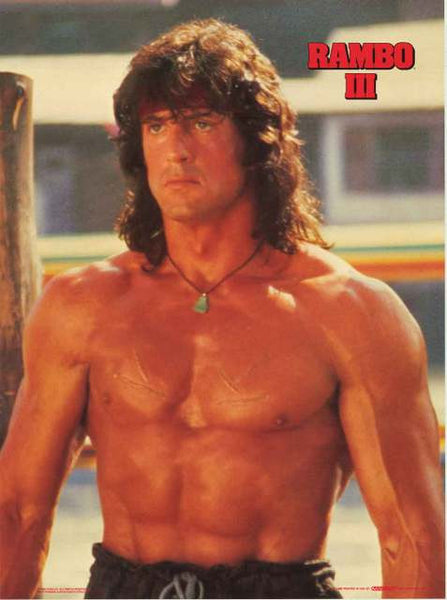 Rambo III Sylvester Stallone 1988 Movie Poster 21x28 - BananaRoad