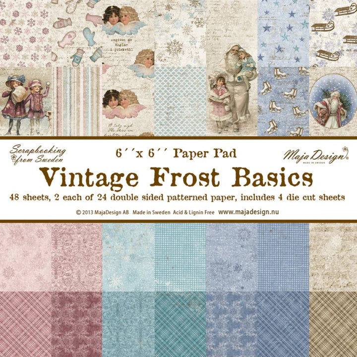 Maja Design Papirblokk "Vintage Frost Basics" 6x6inch