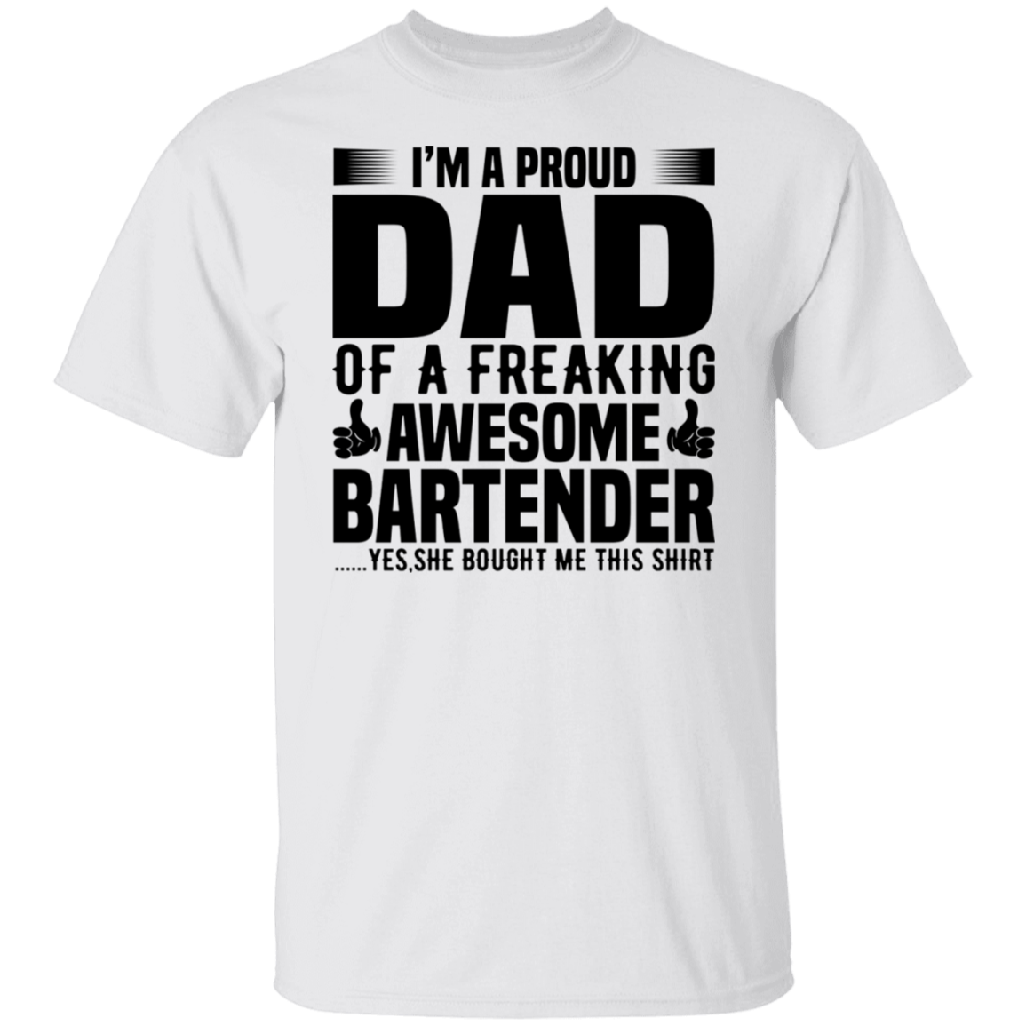 Proud Dad of a Freaking Awesome Bartender - Drinking Tee Junk Drawer Tees