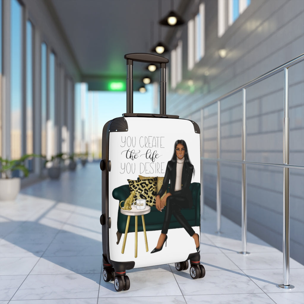 You Create The Life You Deserve Suitcase (Blue)
