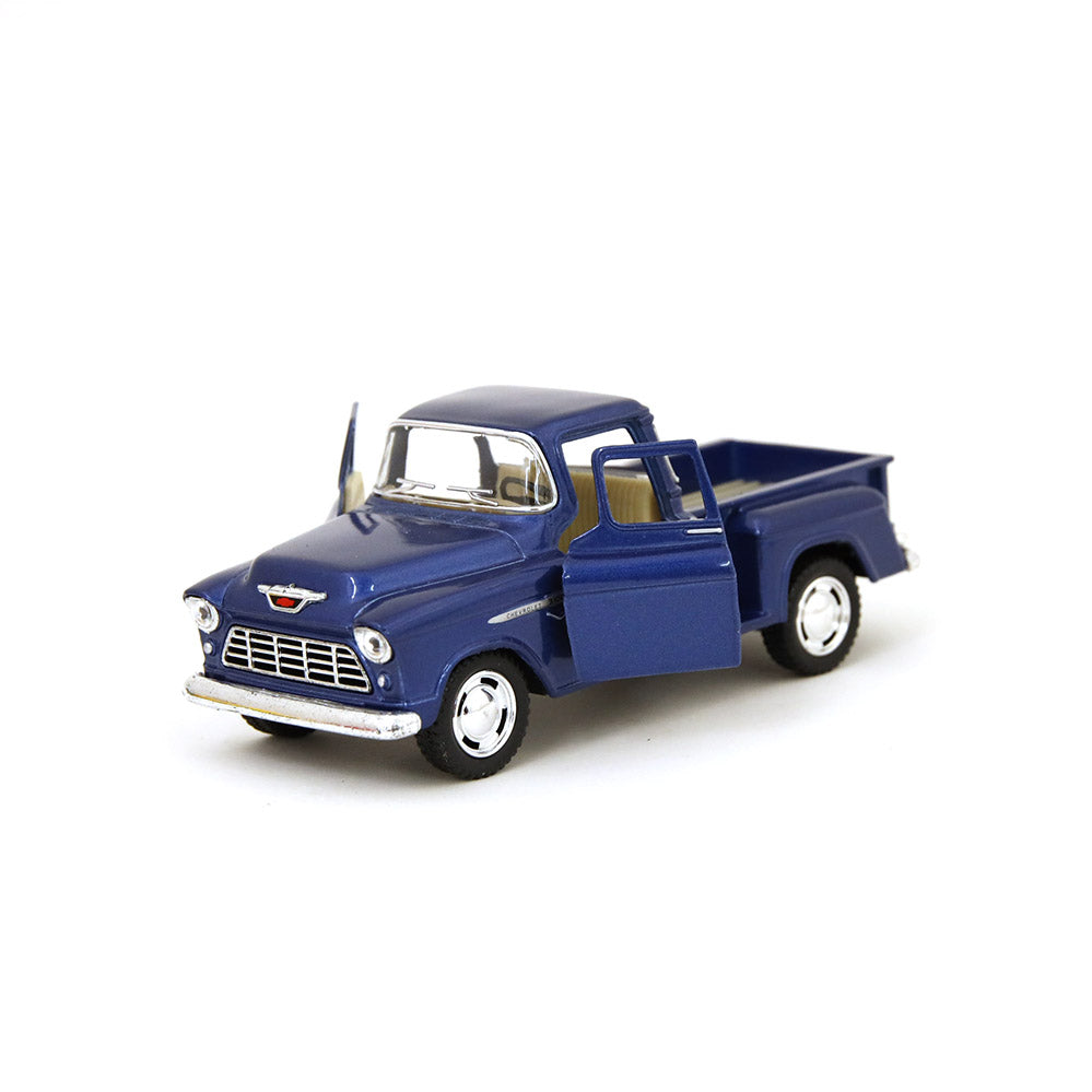 Details about   1:32 Kinsmart 1955 Chevy Stepside Pickup Muddy Yellow Approx 4.75" 