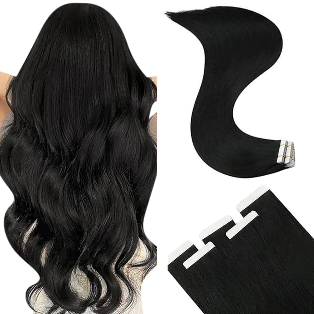 Tape In Virgin Human Hair Extension 100% Remy Human Hair 20 Pieces 4cm –  