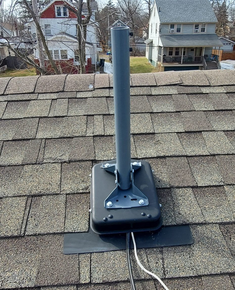 18" Swivling Starlink Roof Mount, Square V2 Dish Compatible