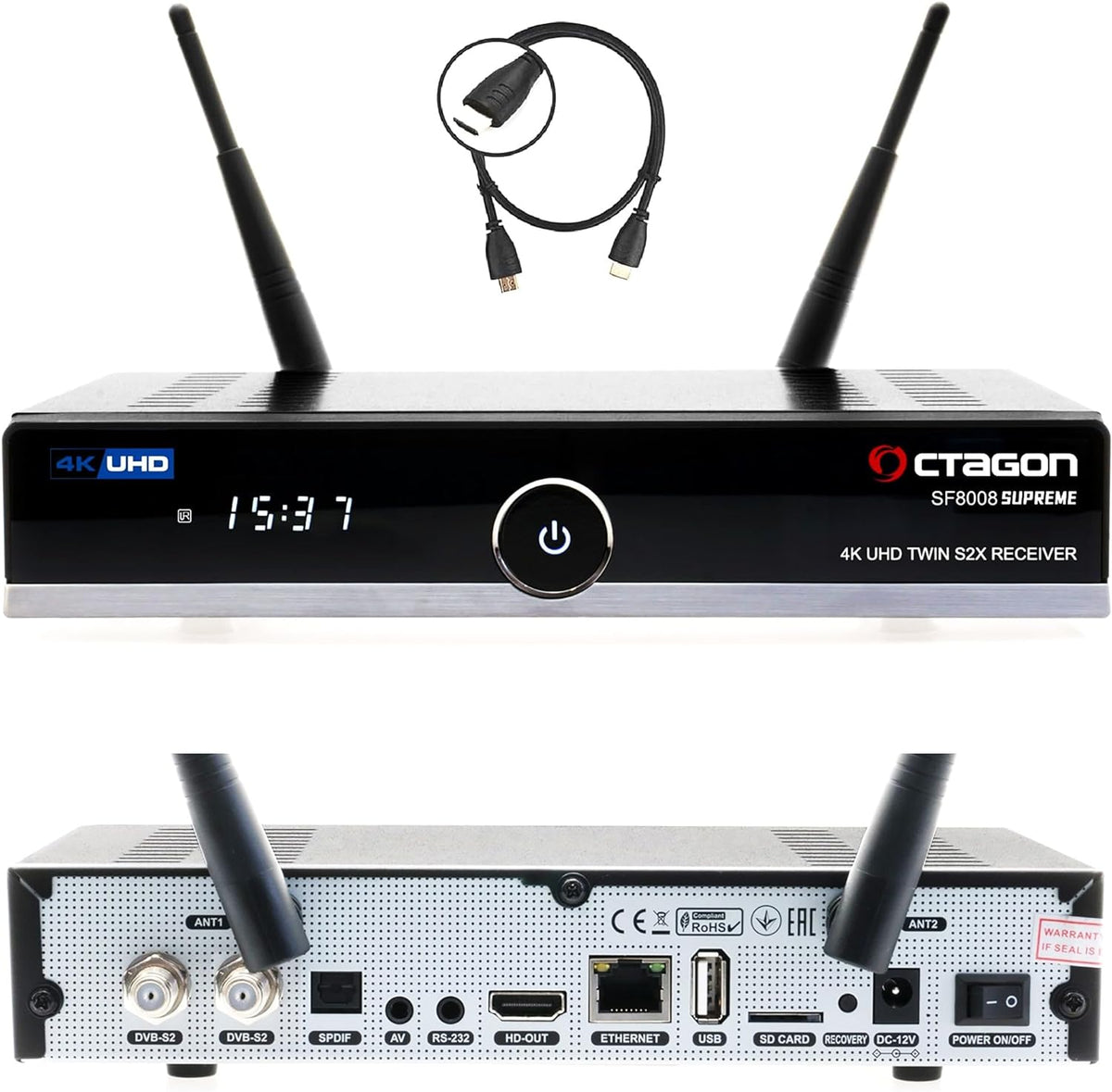 OCTAGON SF8008 SUPREME 4K UHD E2 DVB-S2X TWIN (DUAL OS)
