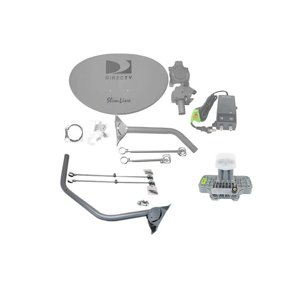 Directv Under Eave Antenna Kit:Slimline Single Pack | SWM LNB | Power Inserter | Under Eave Mount