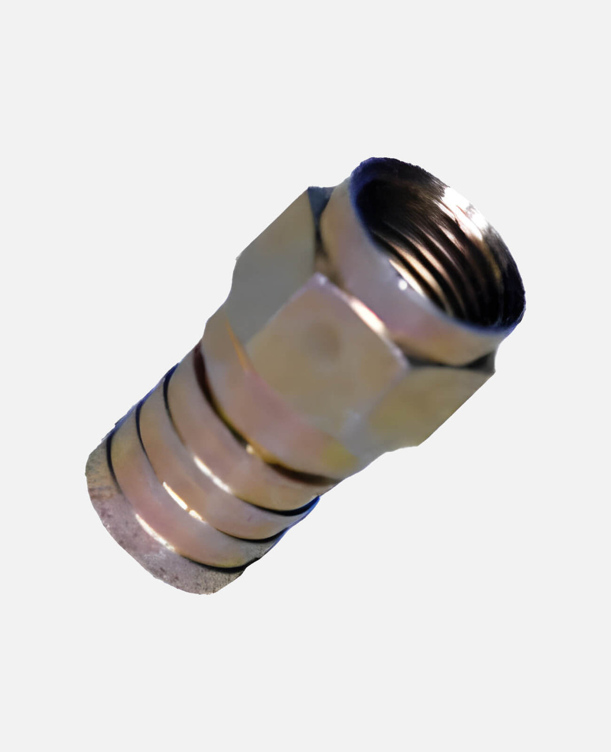 F Connector, Brass With O and Gel 100 Bag