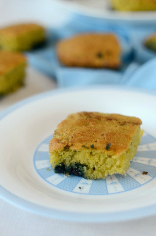 Almond Flour Blueberry Snack Cake