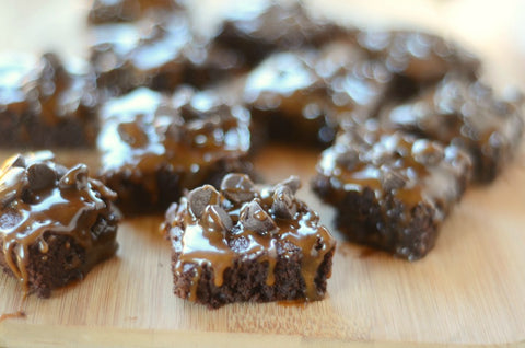 Cassava Flour Brownies with Caramel