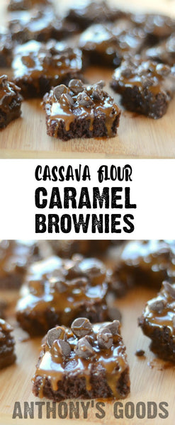 Cassava Flour Brownies with Caramel