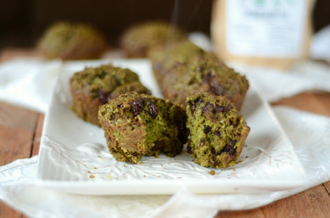 Matcha Chocolate Chip Muffins (paleo)