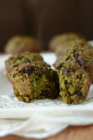 Matcha Chocolate Chip Muffins (paleo)