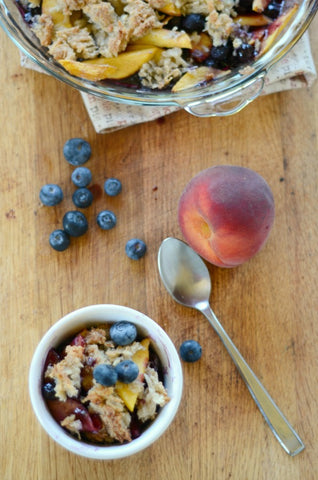 Peach and Blueberry Cobbler