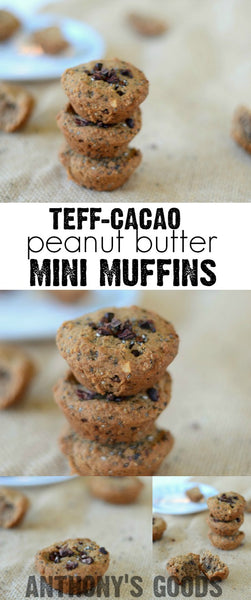 Teff Cacao Peanut Butter Mini Muffins