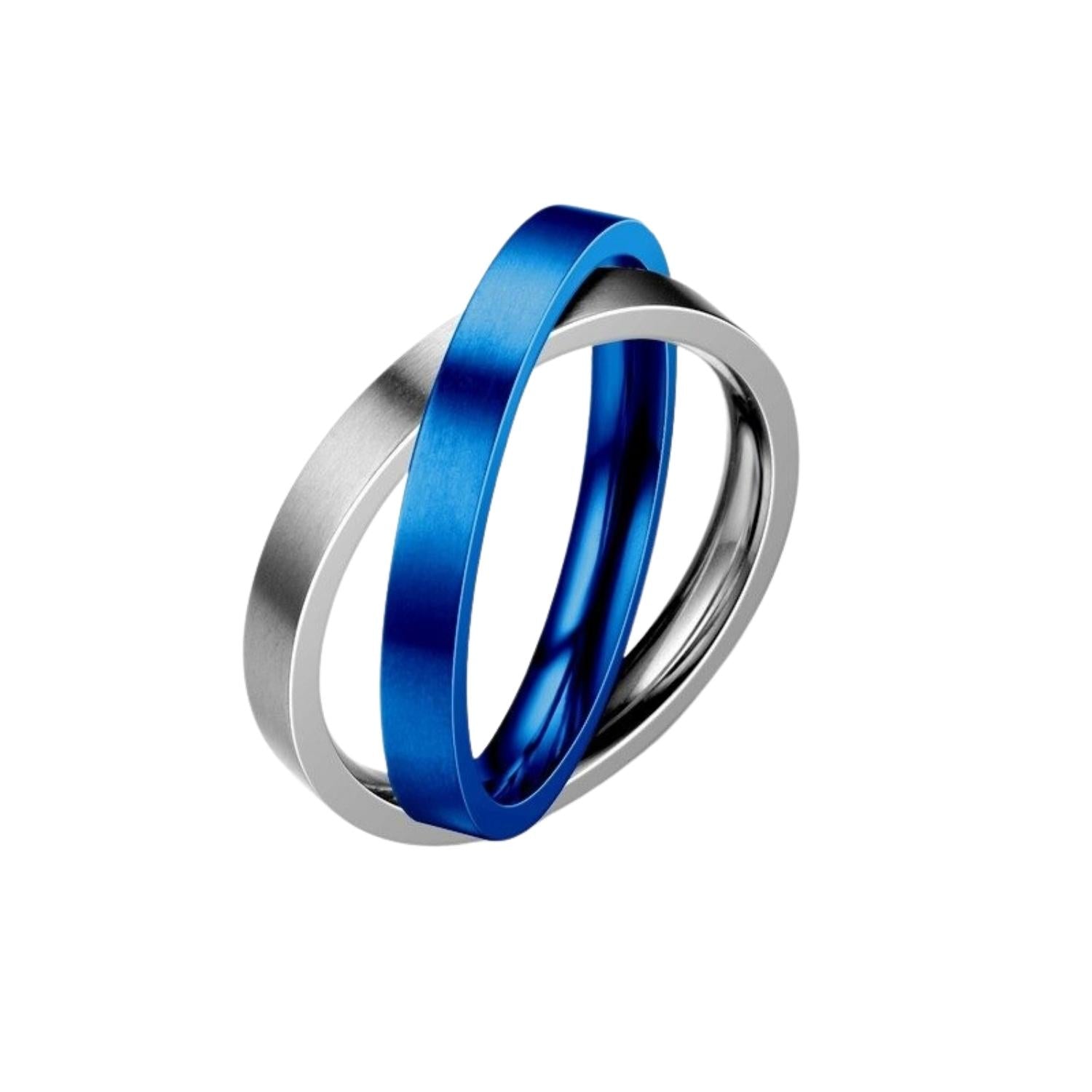 ongeluk Top intellectueel Anxiety Ring (twee ringen) Blauw-Zilver – Despora