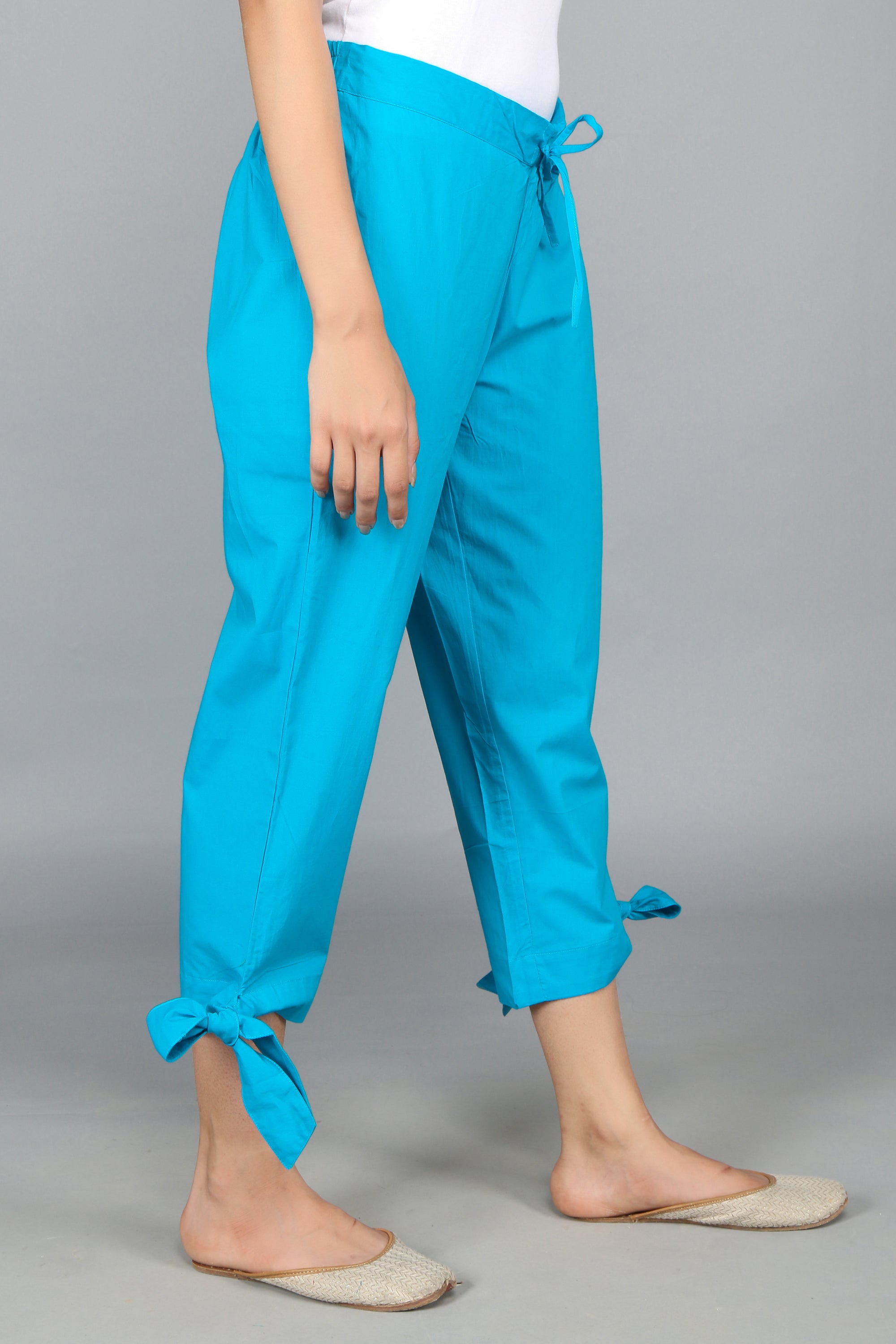 teal capri pants