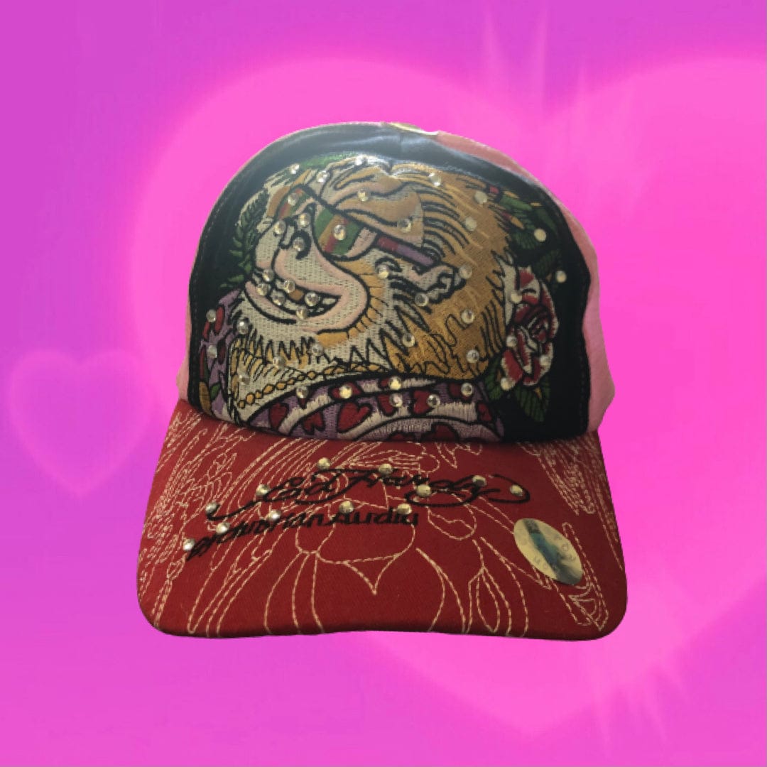 ed hardy rhinestone cap