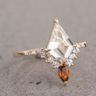 kite moissanite engagement ring