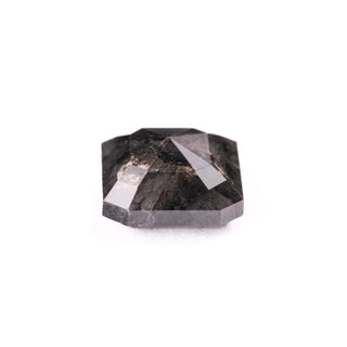 1.79 Carat Black Speckled Asscher Rose Cut Diamond