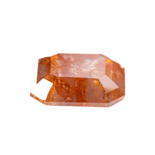 2.54 Carat Clear w/ Orange Speckles, Rose Cut Asscher Diamond