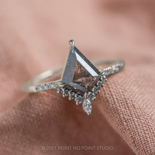 salt and pepper kite diamond ring