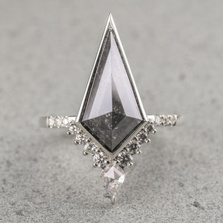 Salt and Pepper Kite Diamond Ring