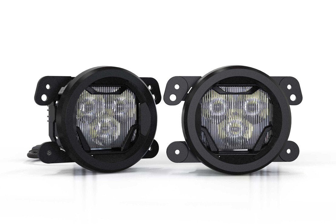 Dodge 3In (Round): Morimoto 4Banger Led Fog Lights White / Standard Series:  NCS / Wide Beam