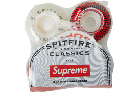 Supreme Spitfire Classic Wheels (Set of 4) Red 51MM FW20