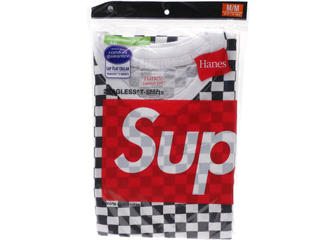 Supreme Hanes Tagless Tees Shirt (2 Pack) Checkered