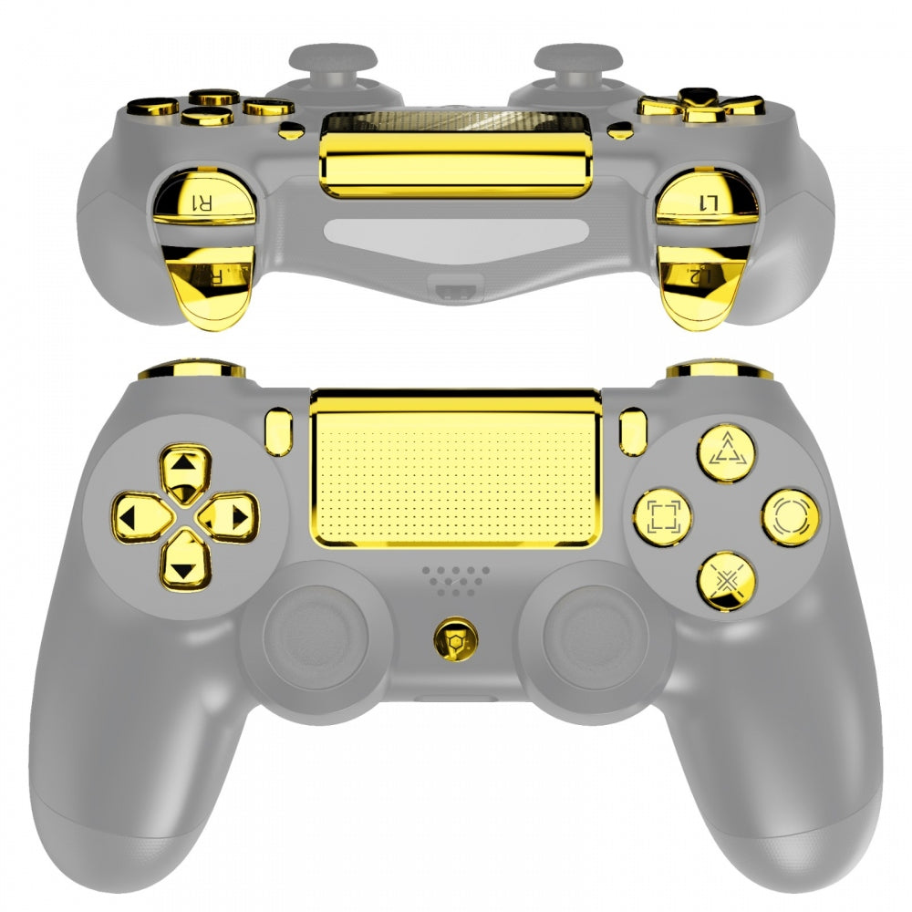 Chrome Gold Classical Symbols Full Set Buttons for ps4 Sli – eXtremeRate Retail