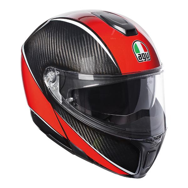 agv carbon flip front helmet