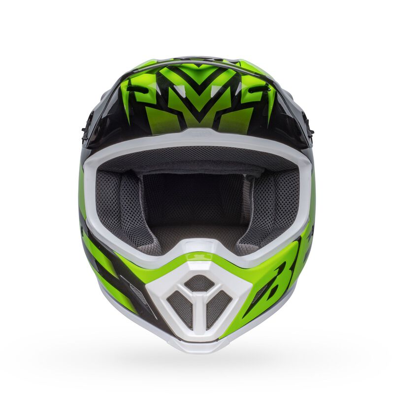 green motocross helmet