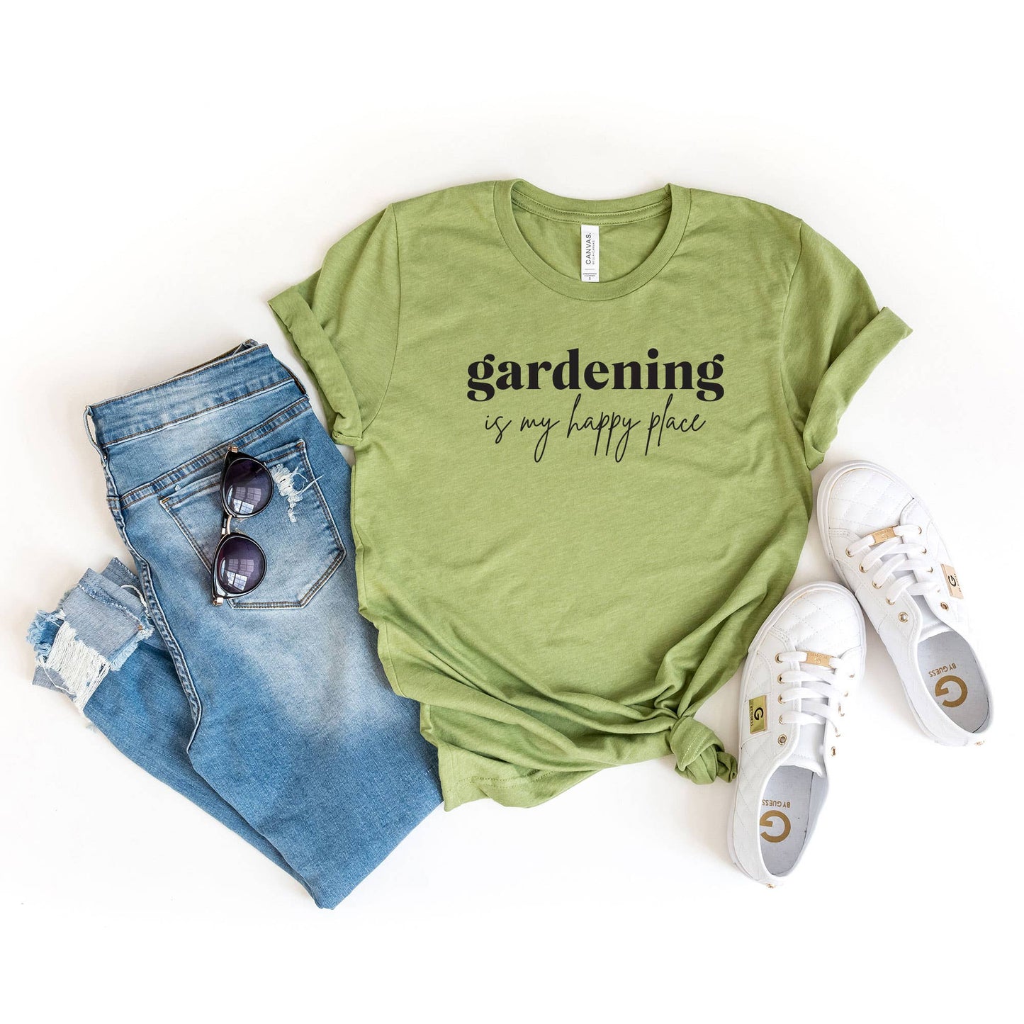 Gardening Is My Happy Place Short Sleeve Graphic Tee