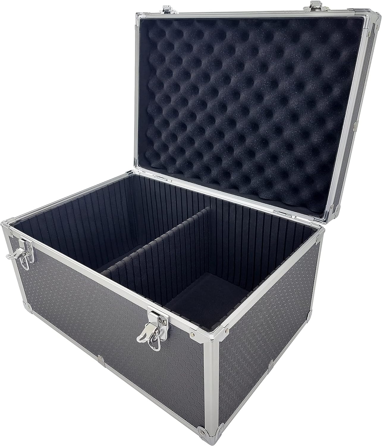 Maplin Aluminium 240 x 450 x 310mm Flight Case with Internal Divider - Grey