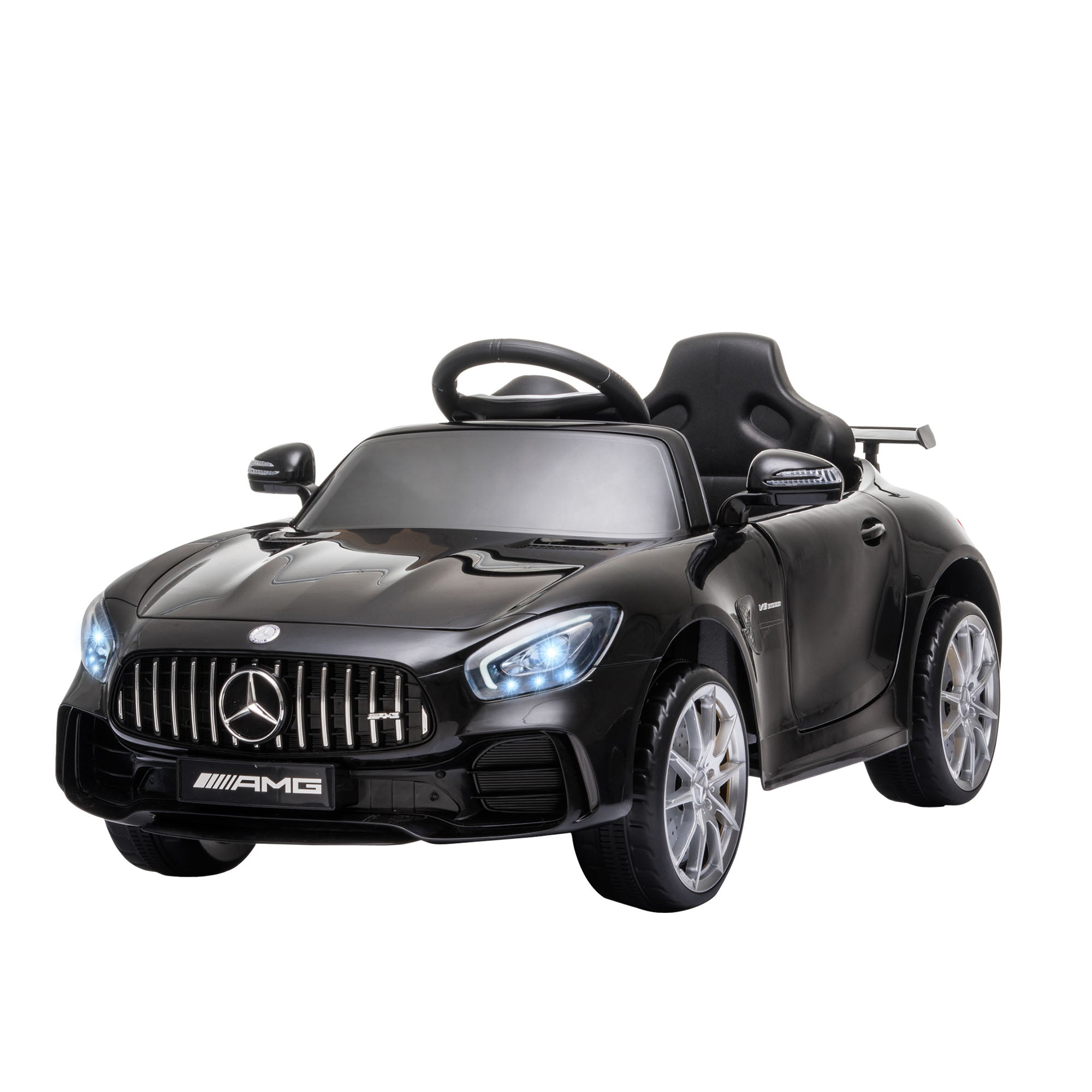 HOMCOM Mercedes-Benz GTR 12V Kids Electric Ride-On Car with Remote Control (Black)