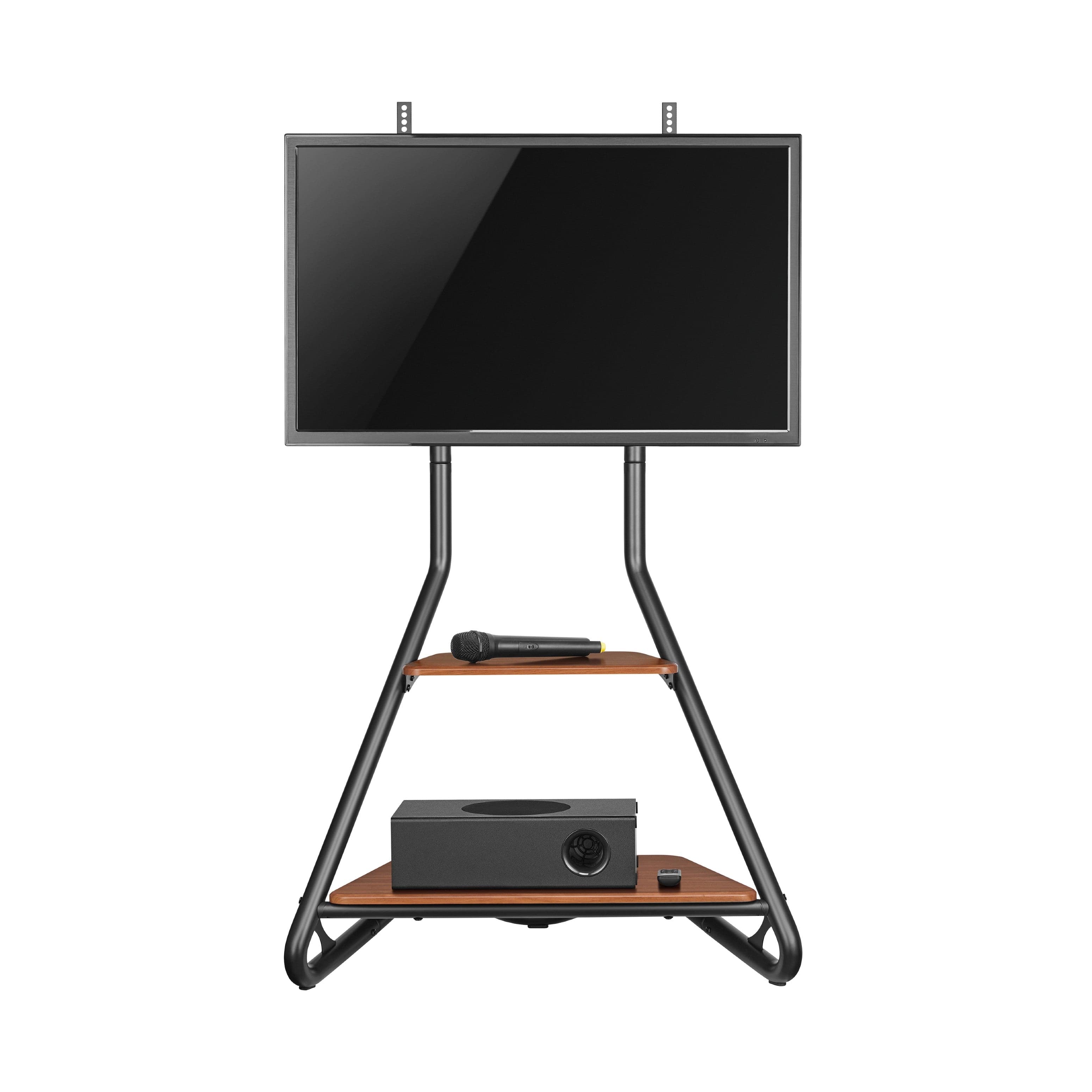 ProperAV Bauhaus Style 37" - 75" TV Stand (40kg Capacity / VESA Max. 600x400) - Black