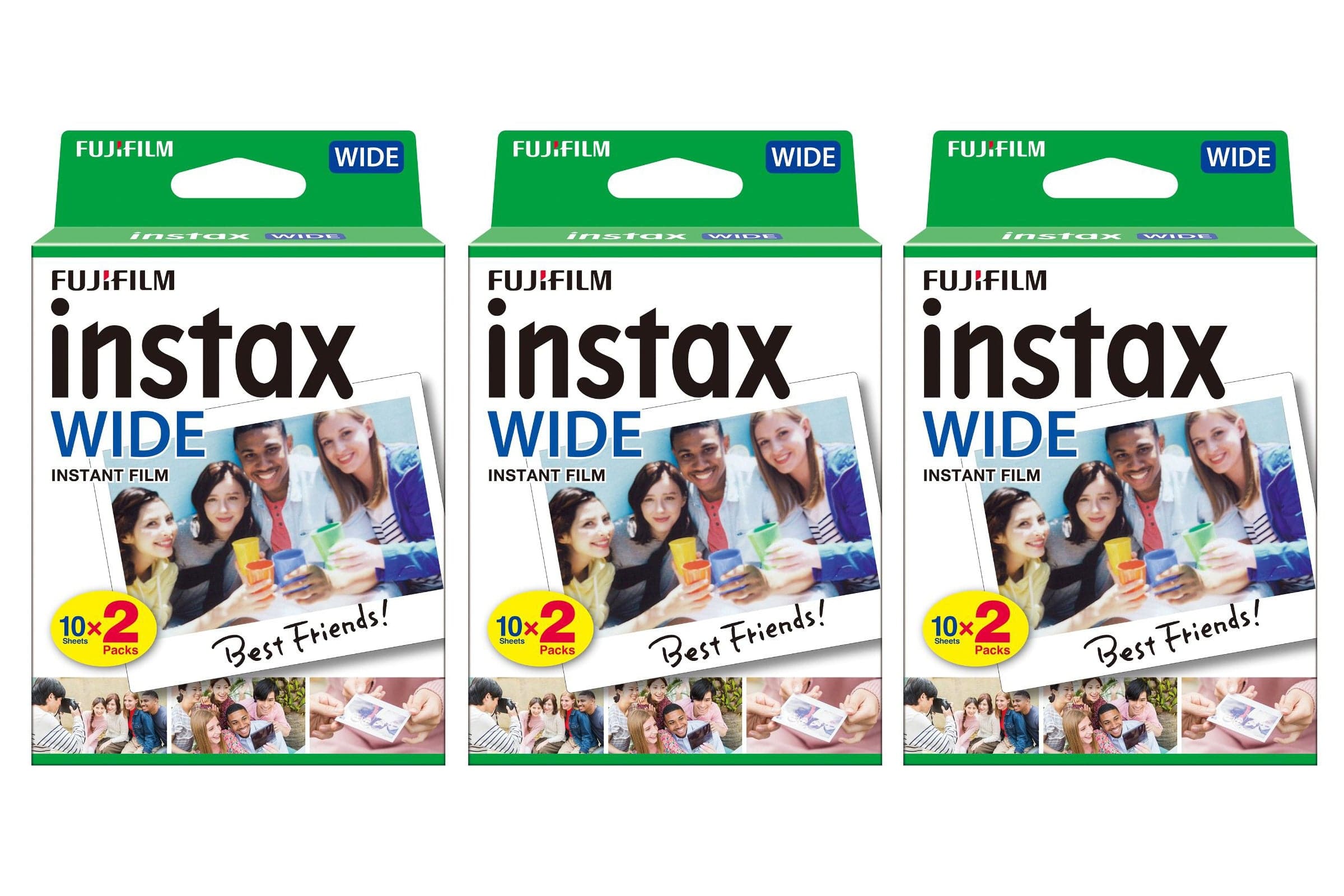 Fujifilm Instax Wide Picture Format Instant Photo Film - White (Pack of 60)