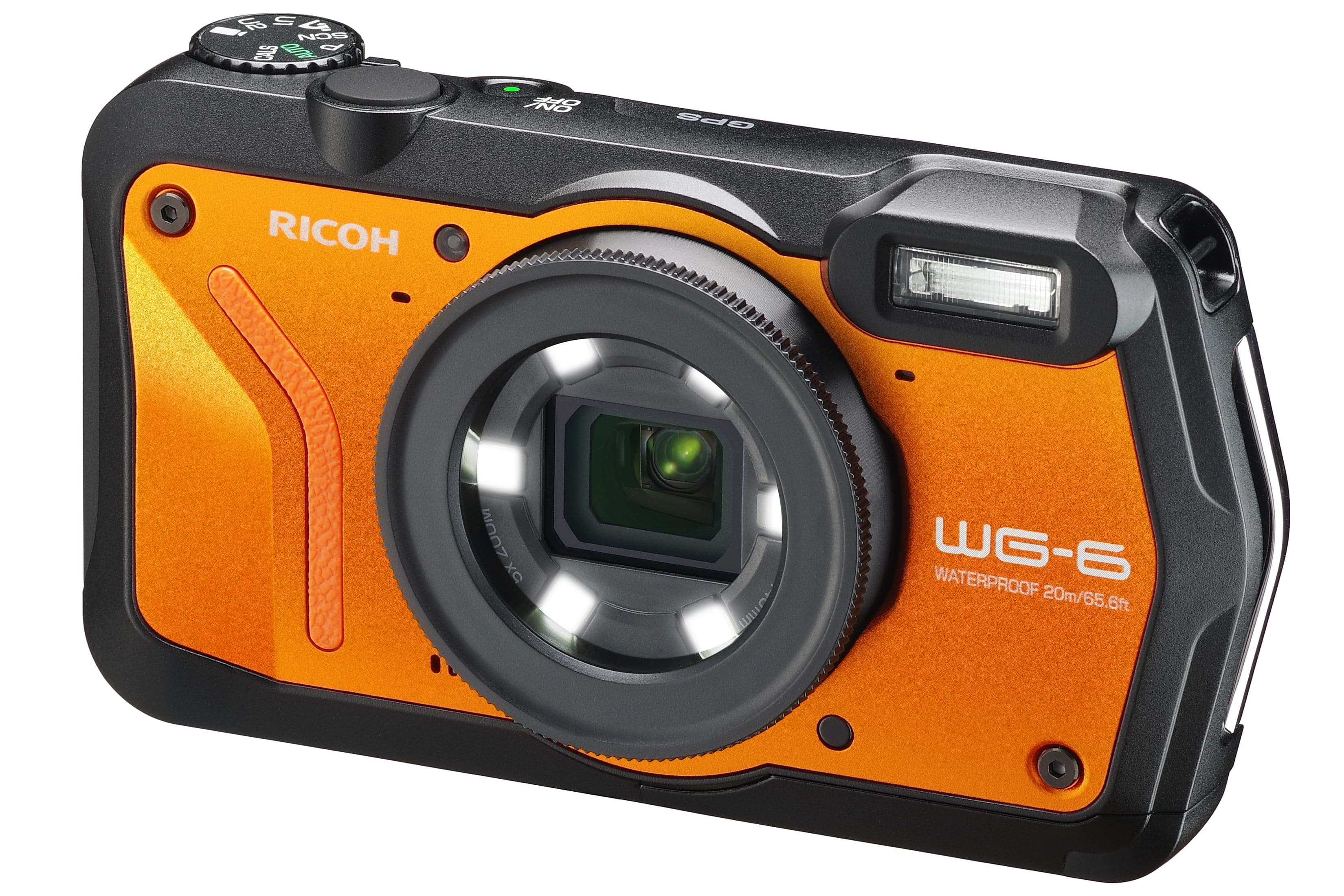 Ricoh WG-6 20MP 5x Zoom Tough Compact Camera - Orange (Camera Only)