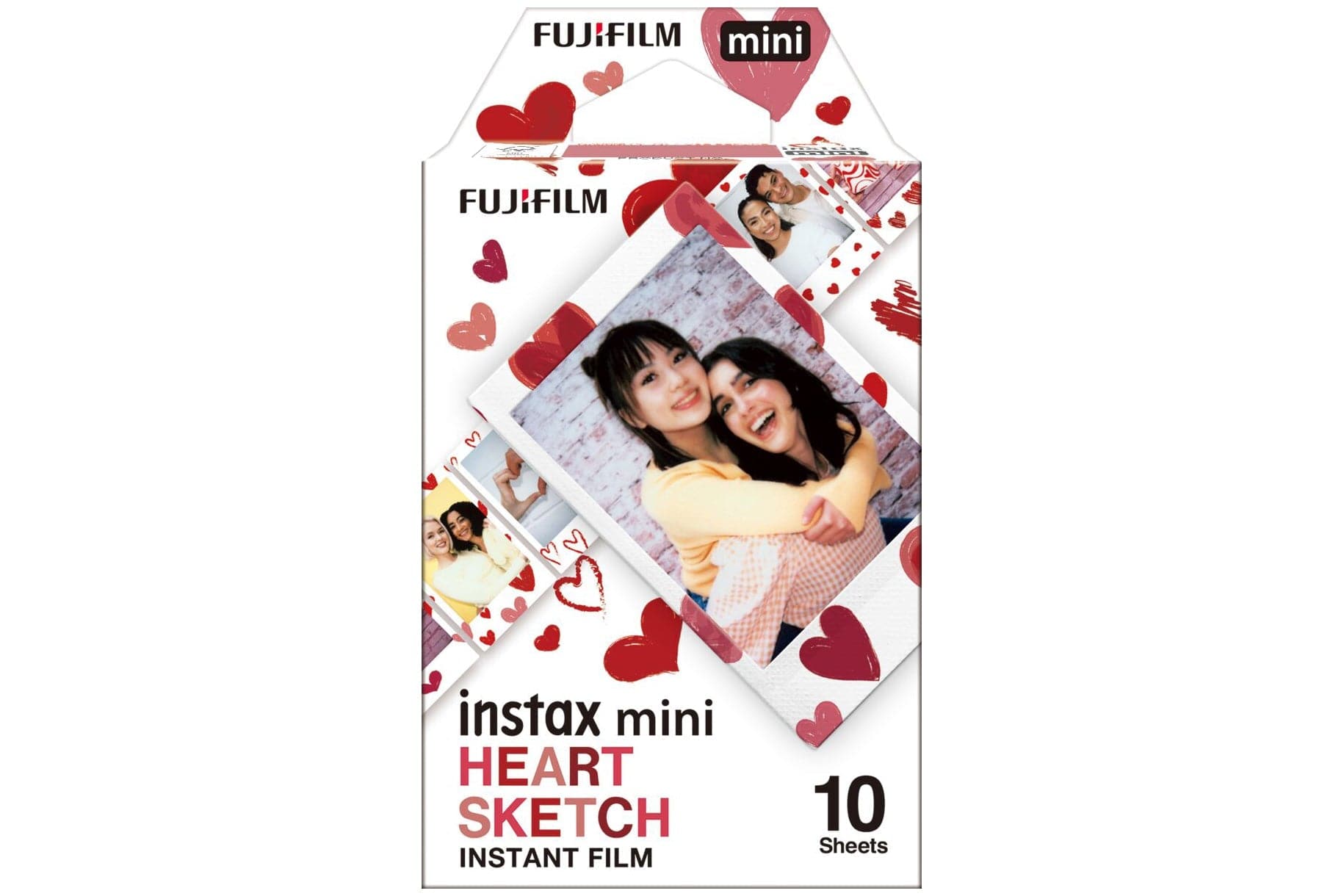 Fujifilm Instax Mini Heart Sketch Photo Film (Pack of 10)