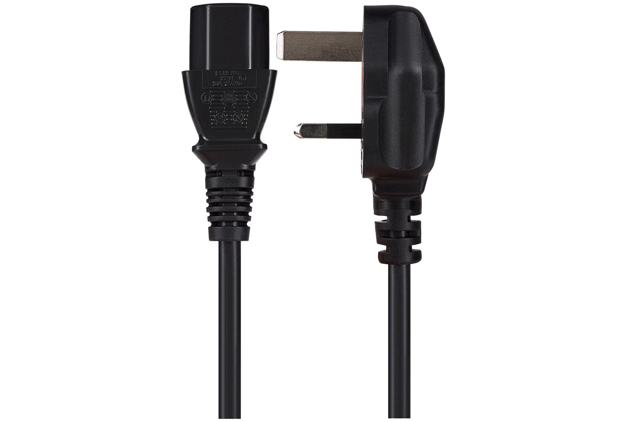 Maplin Power Lead IEC C13 Female Plug to UK 3 Pin Plug - 1.5m, 5 Amp Fuse