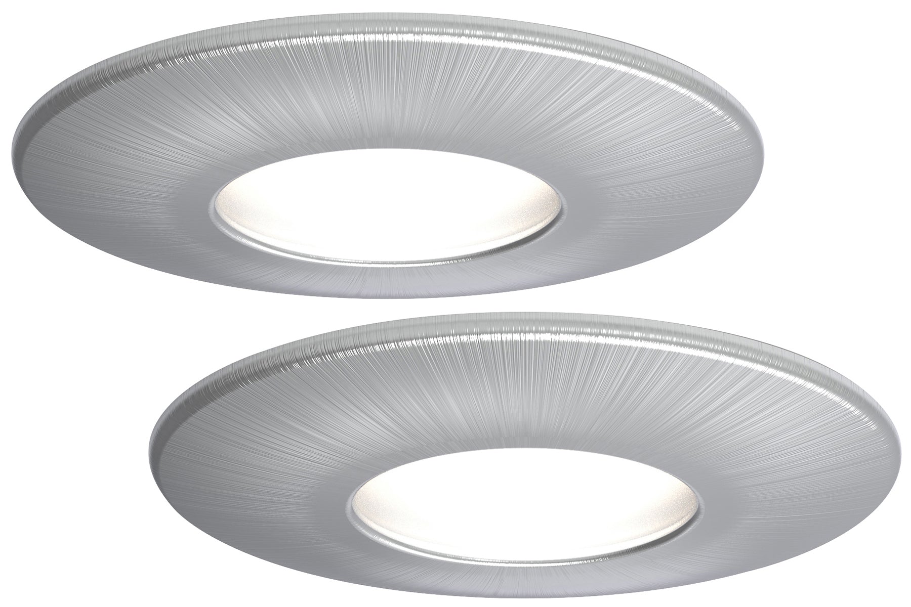 4lite WiZ Connected Fire-Rated IP65 GU10 Smart LED Downlight - Satin Chrome (Pack of 2)